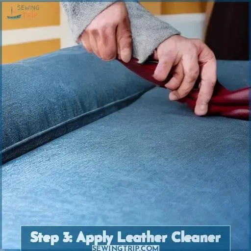 Step 3: Apply Leather Cleaner
