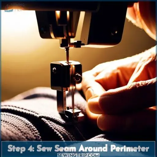Step 4: Sew Seam Around Perimeter