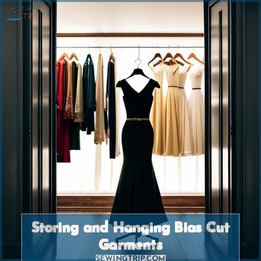 Storing and Hanging Bias Cut Garments