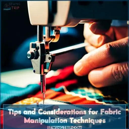 Tips and Considerations for Fabric Manipulation Techniques