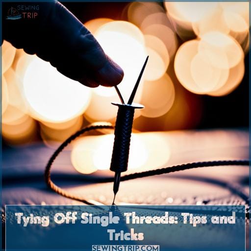 Tying Off Single Threads: Tips and Tricks Tying Off Single Threads: Tips and Tricks