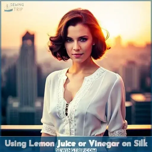 Using Lemon Juice or Vinegar on Silk