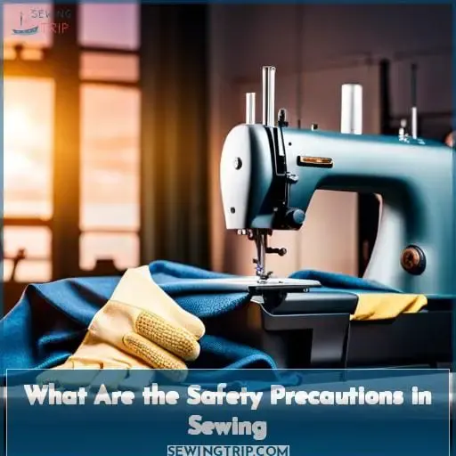 what are the safety precautions in sewing