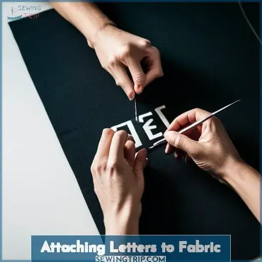 Attaching Letters to Fabric