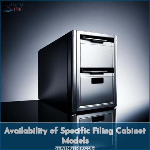Availability of Specific Filing Cabinet Models