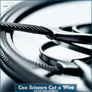 can scissors cut a wire