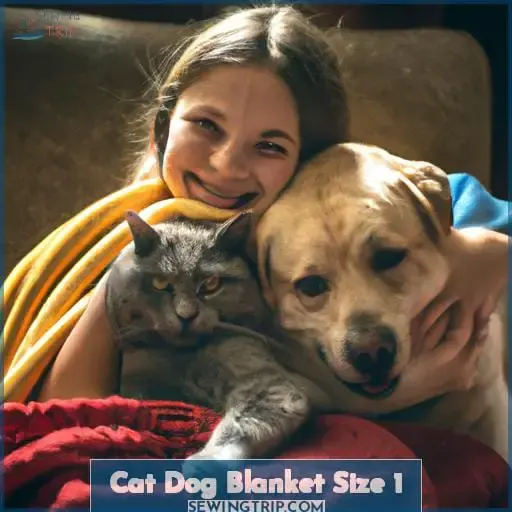 cat dog blanket size 1