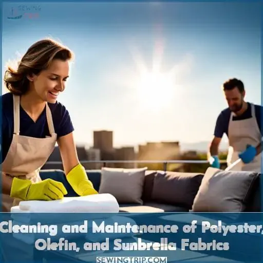 Cleaning and Maintenance of Polyester, Olefin, and Sunbrella Fabrics