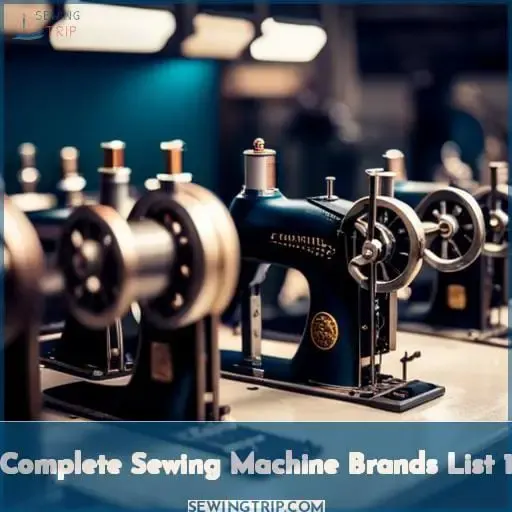 complete sewing machine brands list 1