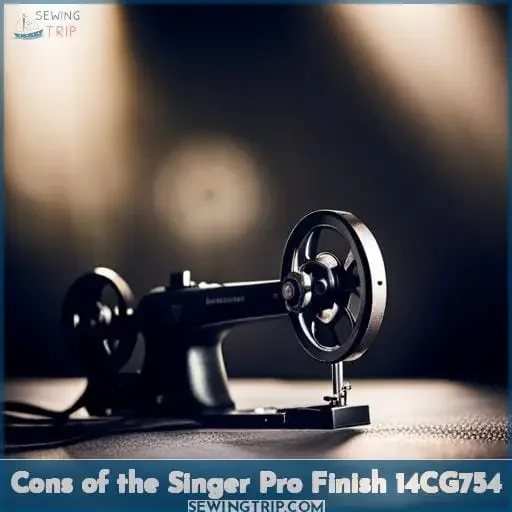 Cons of the Singer Pro Finish 14CG754