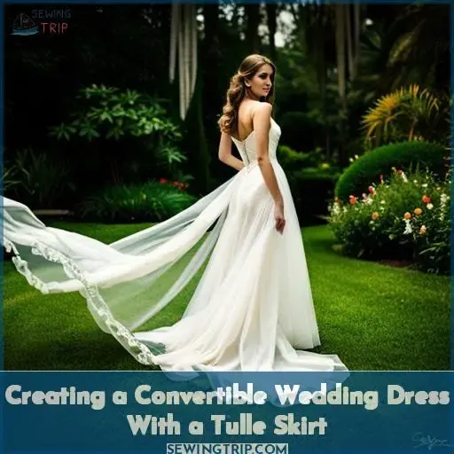 Creating a Convertible Wedding Dress With a Tulle Skirt