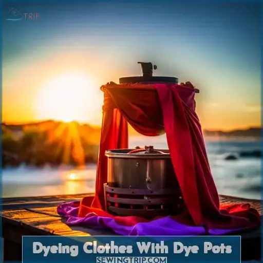Dyeing Clothes With Dye Pots