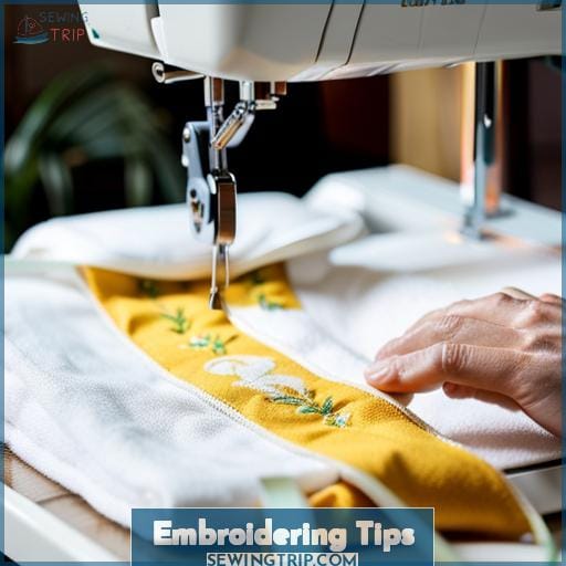 Embroidering Tips