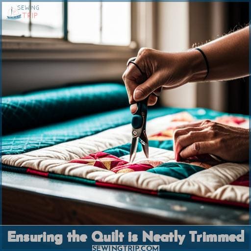 Ensuring the Quilt is Neatly Trimmed