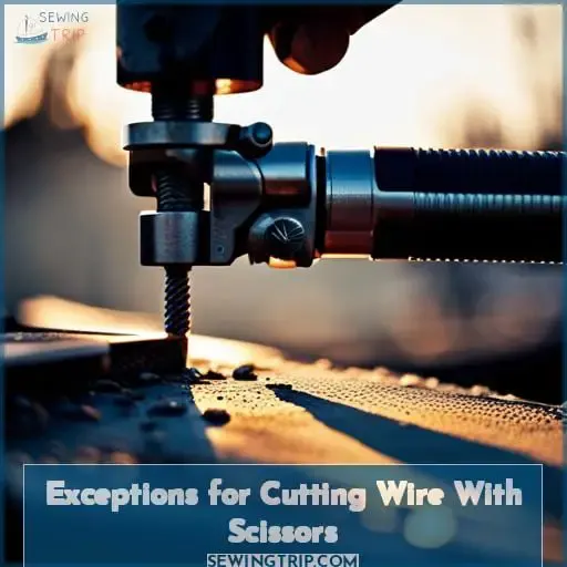 Exceptions for Cutting Wire With Scissors