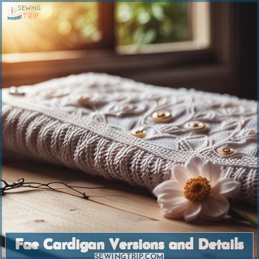 Fae Cardigan Versions and Details Fae Cardigan Versions and Details