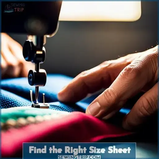 Find the Right Size Sheet