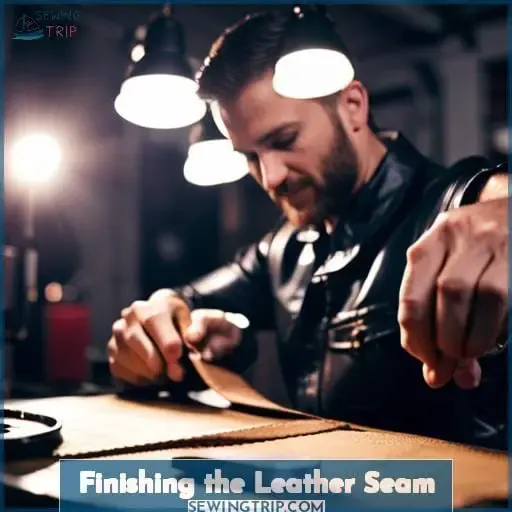 Finishing the Leather Seam
