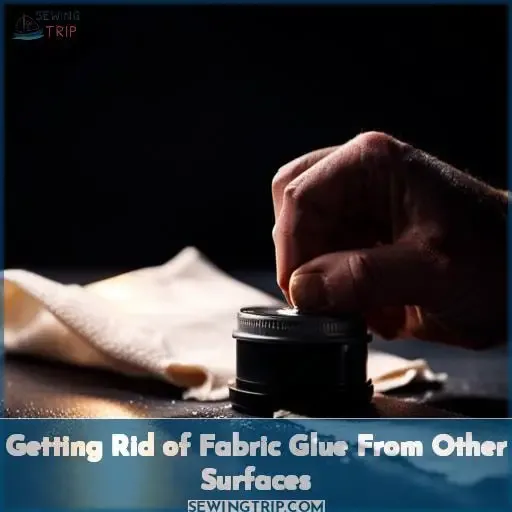 Getting Rid of Fabric Glue From Other Surfaces