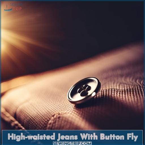 High-waisted Jeans With Button Fly High-waisted Jeans With Button Fly