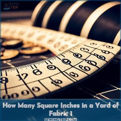 how many square inches in a yard of fabric 1