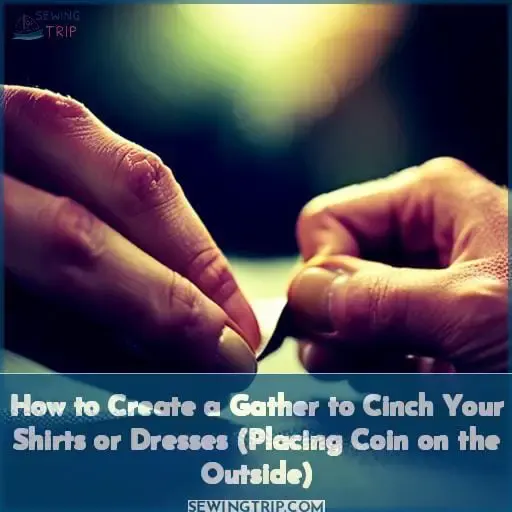 How to Create a Gather to Cinch Your Shirts or Dresses (Placing Coin on the Outside)