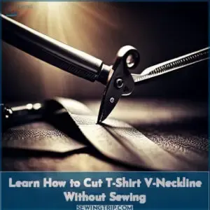 how to cut t shirt v neckline no sew