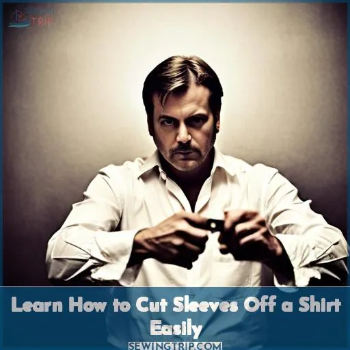 how to cut the sleeves off a shirt