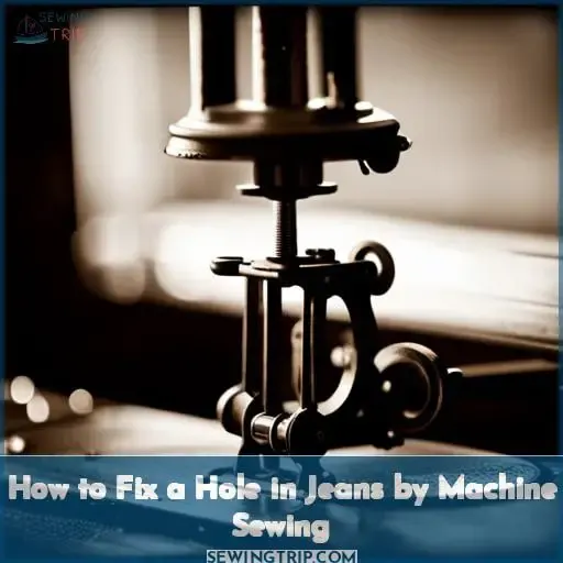 How to Fix a Hole in Jeans by Machine Sewing