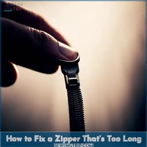 How to Fix a Zipper That’s Too Long