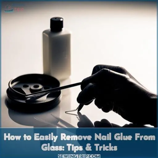 how to get nail glue off glass