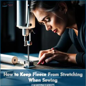 how to keep fleece from stretching while sewing