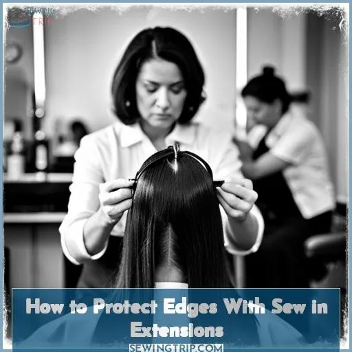 how to protect edges with sew in