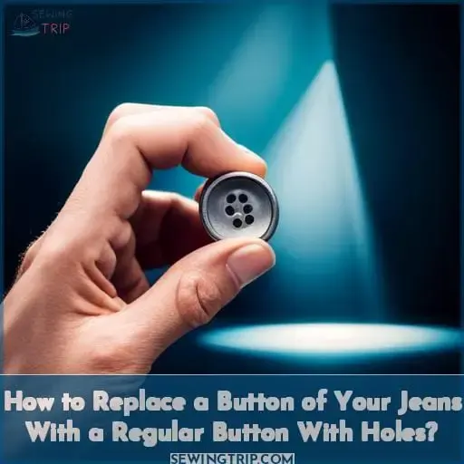 How to Replace a Button of Your Jeans With a Regular Button With Holes?