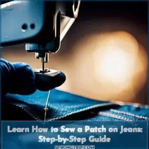 how to sew a patch on jeans