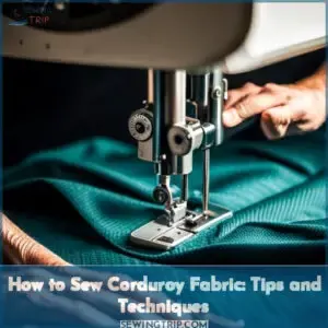 how to sew corduroy