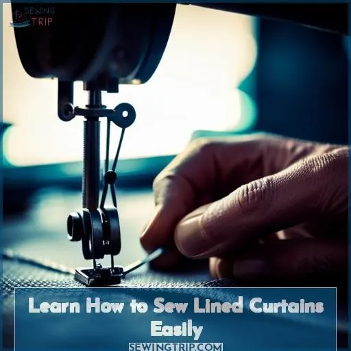 how to sew lined curtains