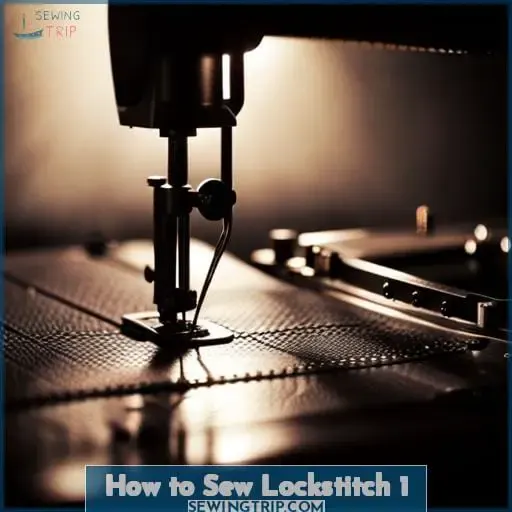 how to sew lockstitch 1