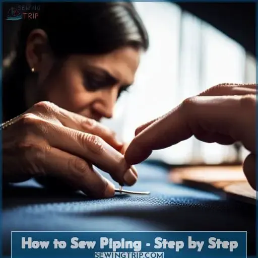 How to Sew Piping - Step by Step
