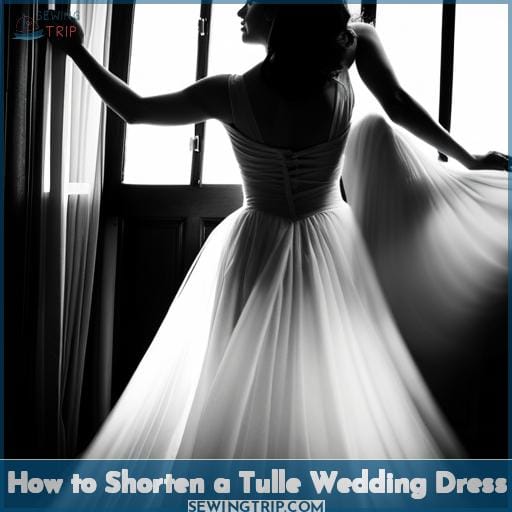 How to Shorten a Tulle Wedding Dress How to Shorten a Tulle Wedding Dress