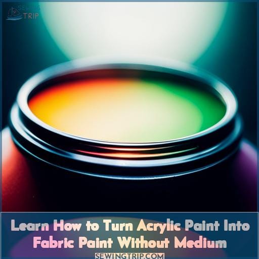 Learn How to Turn Acrylic Paint Into Fabric Paint Without Medium