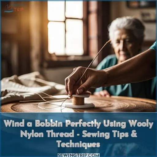 how to wind a bobbin with wooly nylon thread