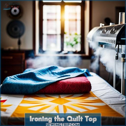Ironing the Quilt Top