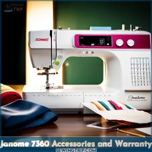 Janome 7360 Accessories and Warranty