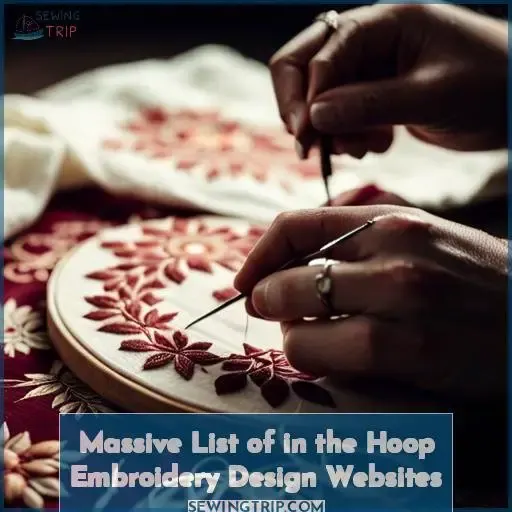 massive list of in the hoop embroidery design websites