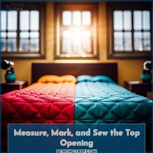 Measure, Mark, and Sew the Top Opening