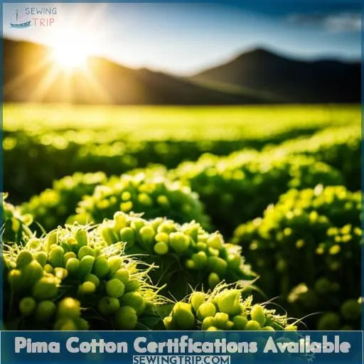 Pima Cotton Certifications Available