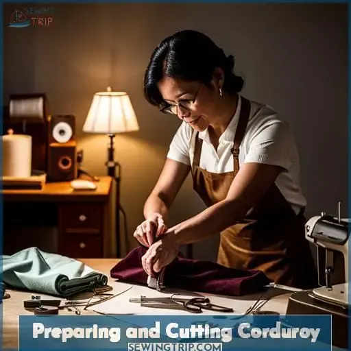Preparing and Cutting Corduroy