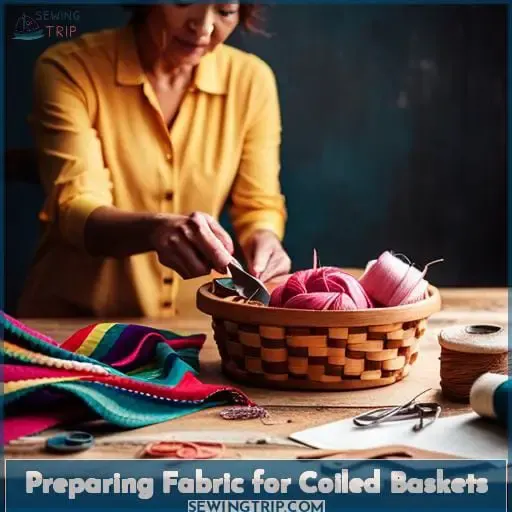 Preparing Fabric for Coiled Baskets