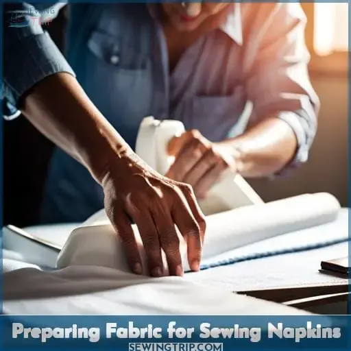 Preparing Fabric for Sewing Napkins